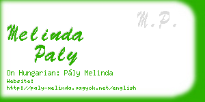melinda paly business card